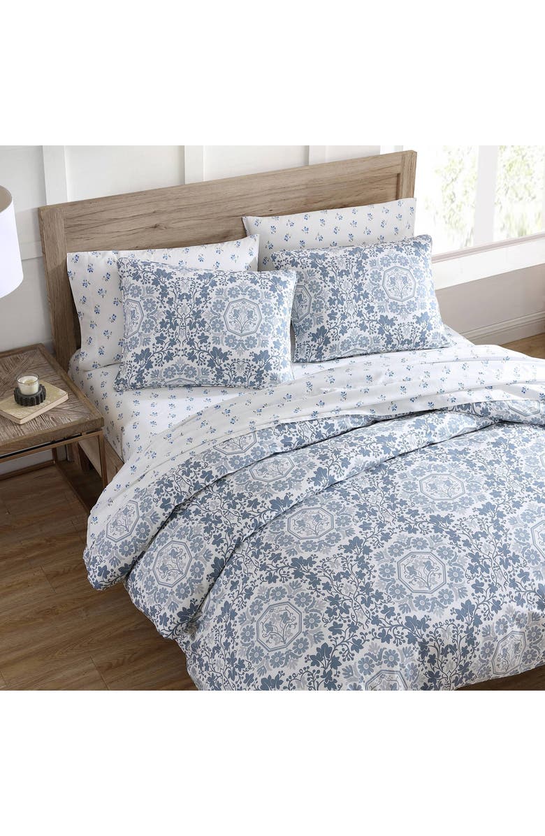 STONE COTTAGE Caldecott Cotton Sateen Comforter & Sham Set, Alternate, color, Lt-Pastel Blue