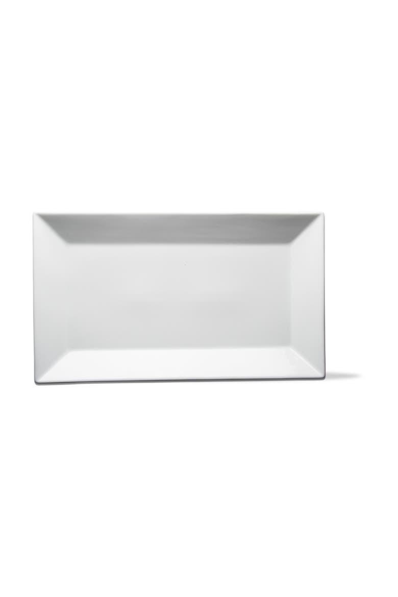 Whiteware Rectangular Porcelain Serving Tray Platter, Main, color, White