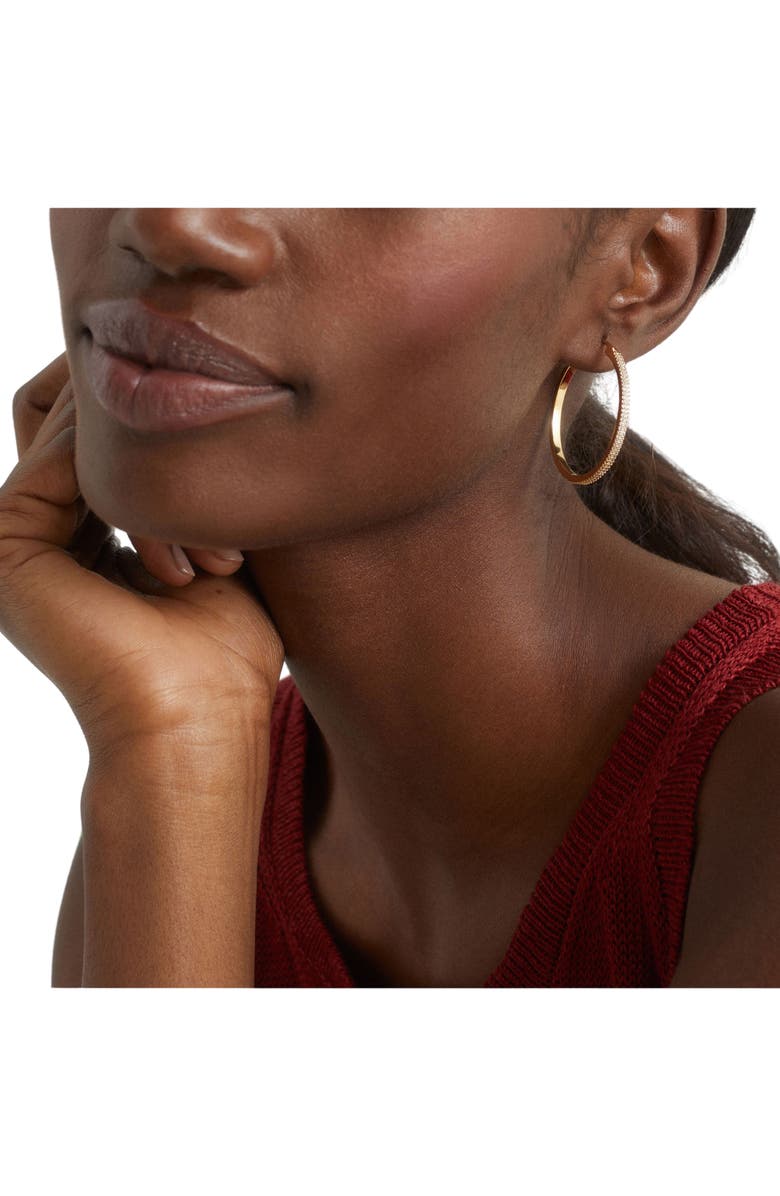 Nadri Geo Pavé Hoop Earrings, Alternate, color, 