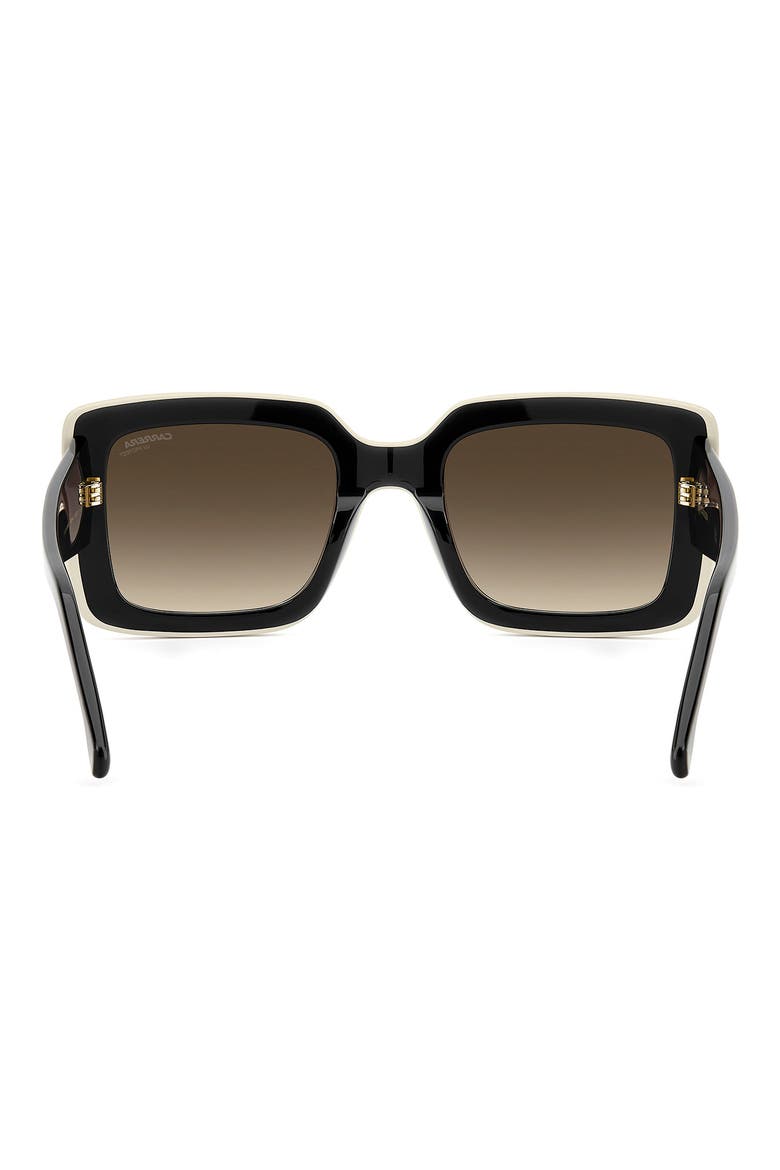 53mm Rectangular Sunglasses, Alternate, color, BLACK/ WHITE/ BROWN