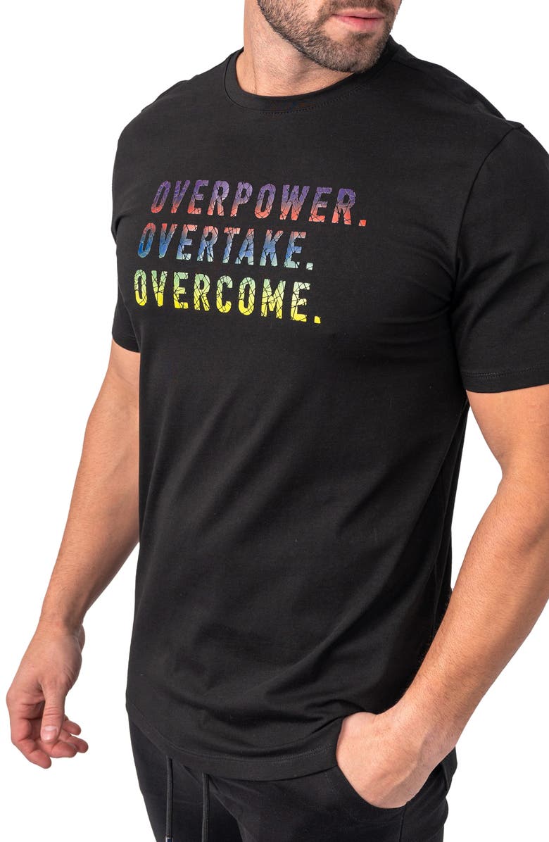 Maceoo Rainbow Cotton Blend Graphic Tee, Alternate, color, Black