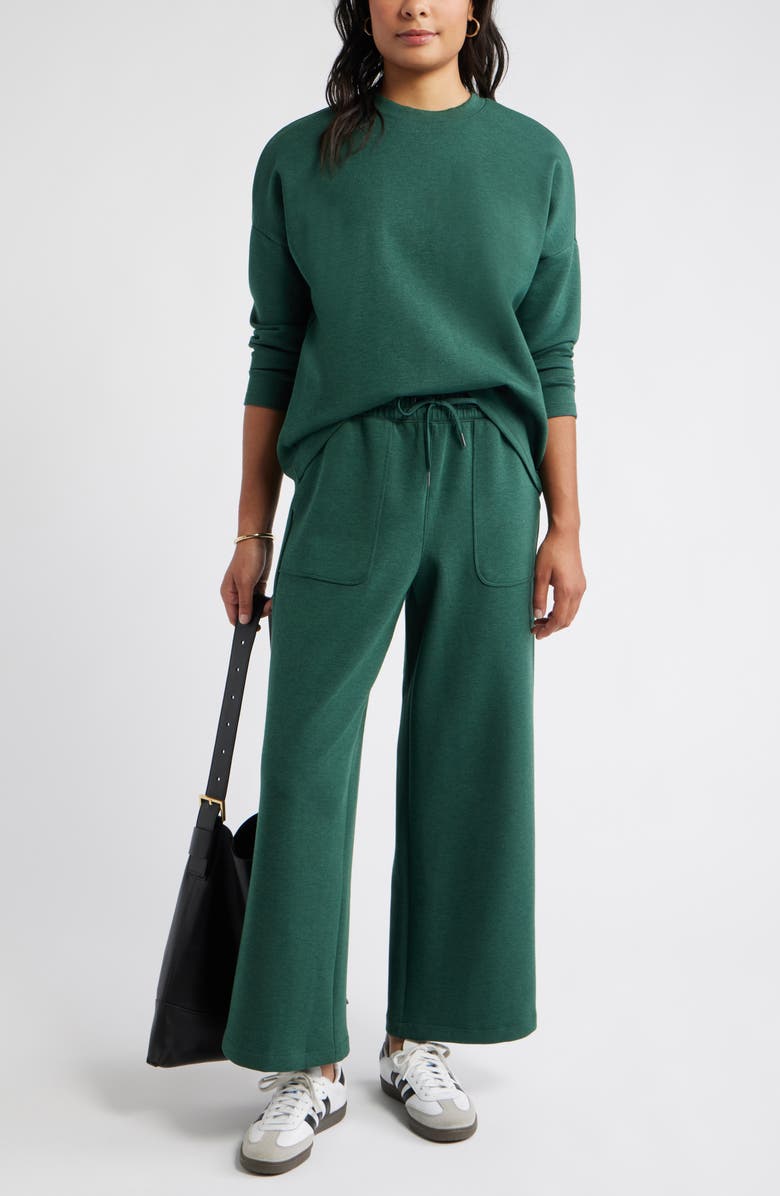 Caslon<sup>®</sup> Soft Touch Sweatshirt, Alternate, color, Green Pinecone