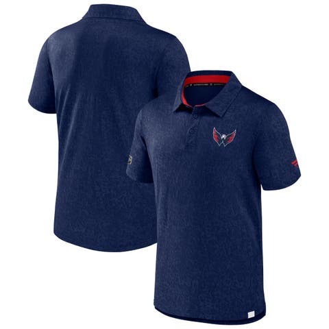 Men
s Fanatics  Navy Washington Capitals Authentic Pro Jacquard Polo