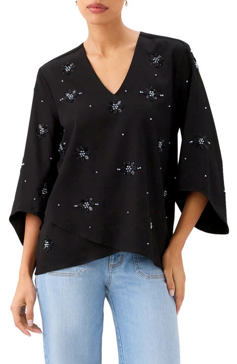 Embellish Asymmetric Top (Regular & Petite)