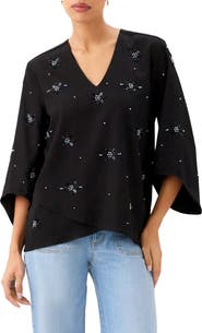 Karen Kane Embellish Asymmetric Top