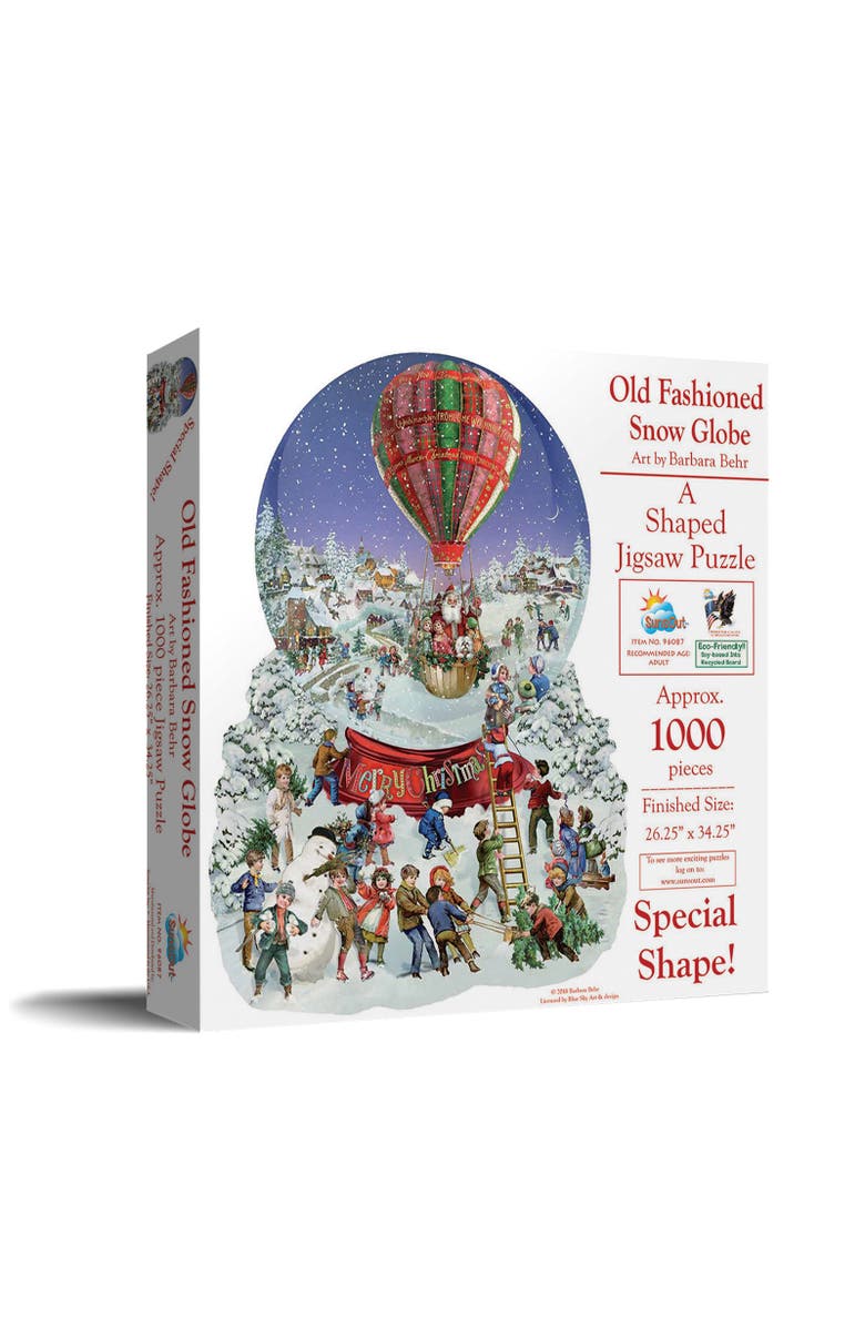 Sunsout Old Fashioned Snow Globe 1000 piece Jigsaw Puzzle for Adults Special Shape, Main, color, Multicolor
