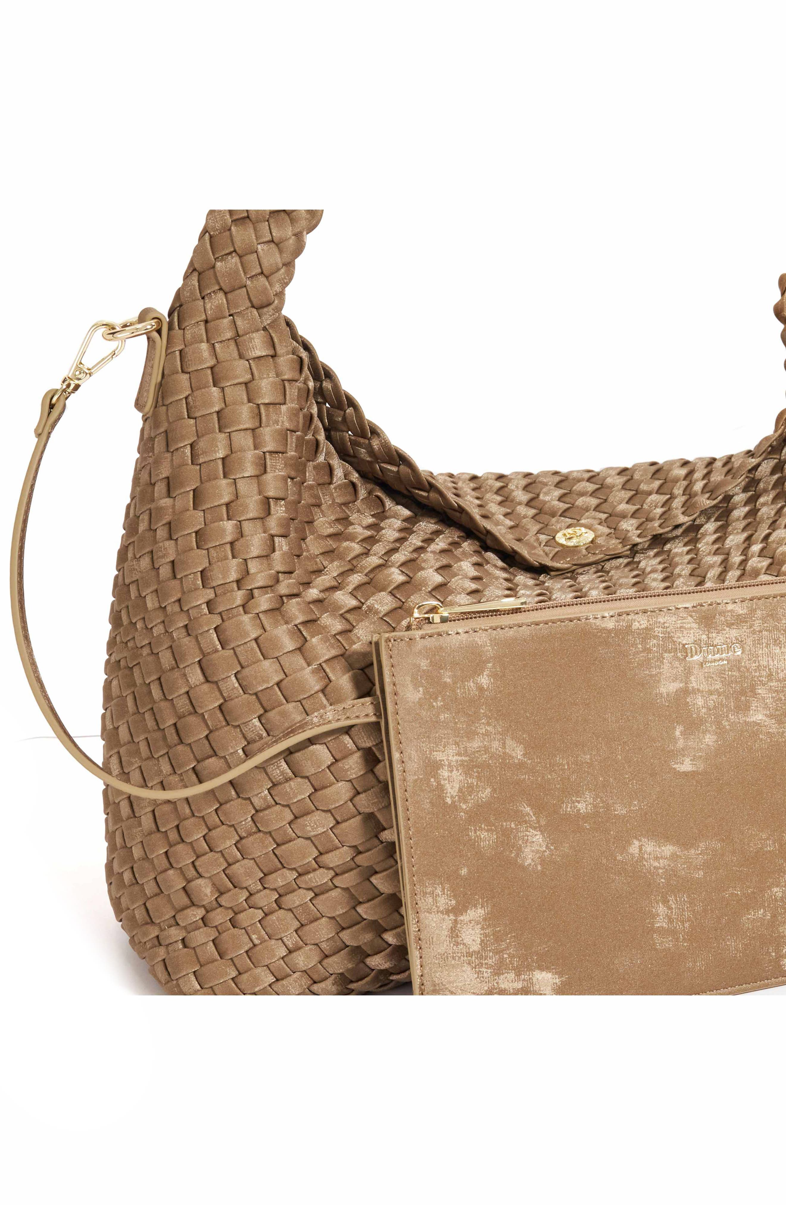 Deliberate L Woven Shoulder Bag, Alternate, color, BRONZE