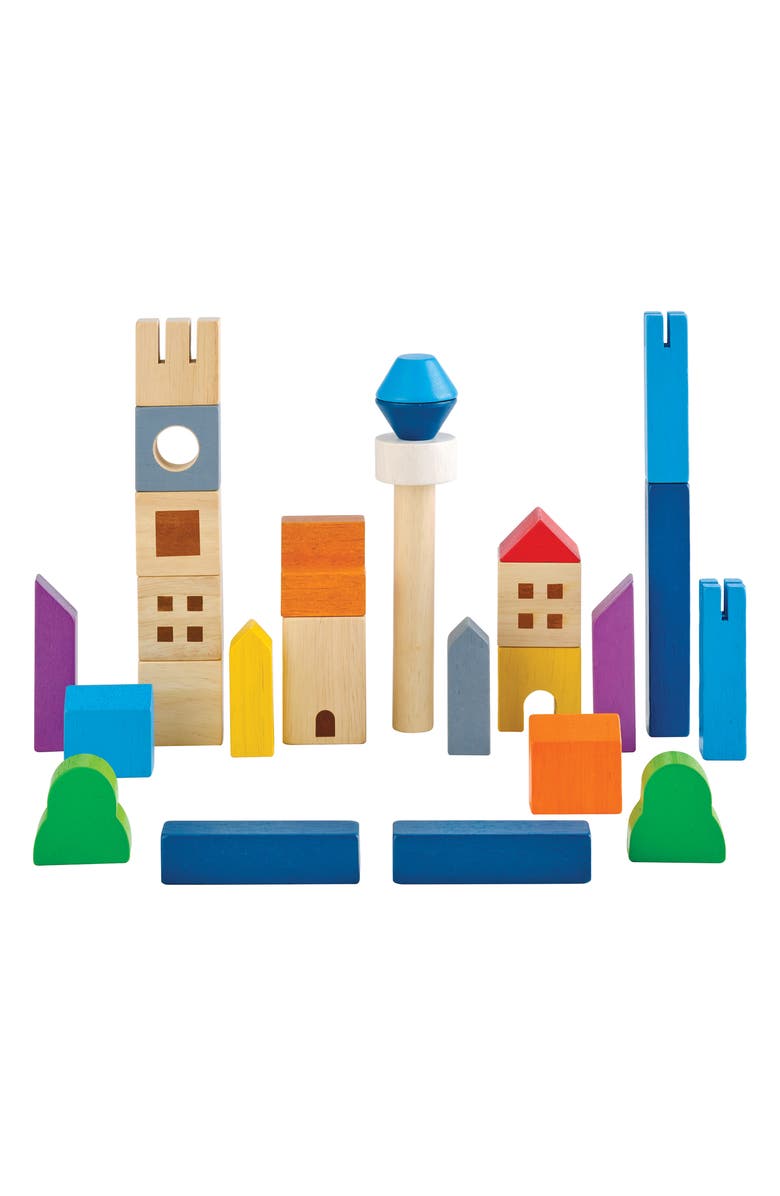 PlanToys<sup>®</sup> Cityscape Block Playset, Alternate, color, Assorted