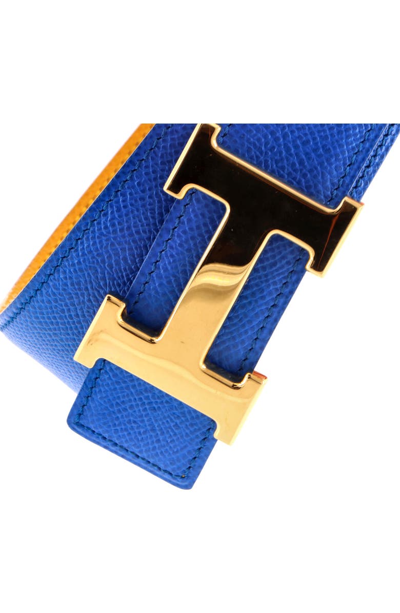 Pre-Owned Hermes Constance Reversible Belt Leather Medium, Alternate, color, Blue