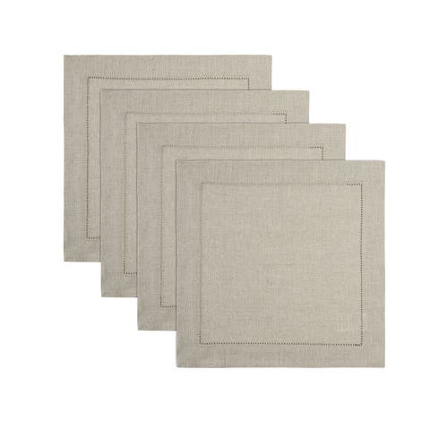 Linen Square Placemats - Classic Hemstitch