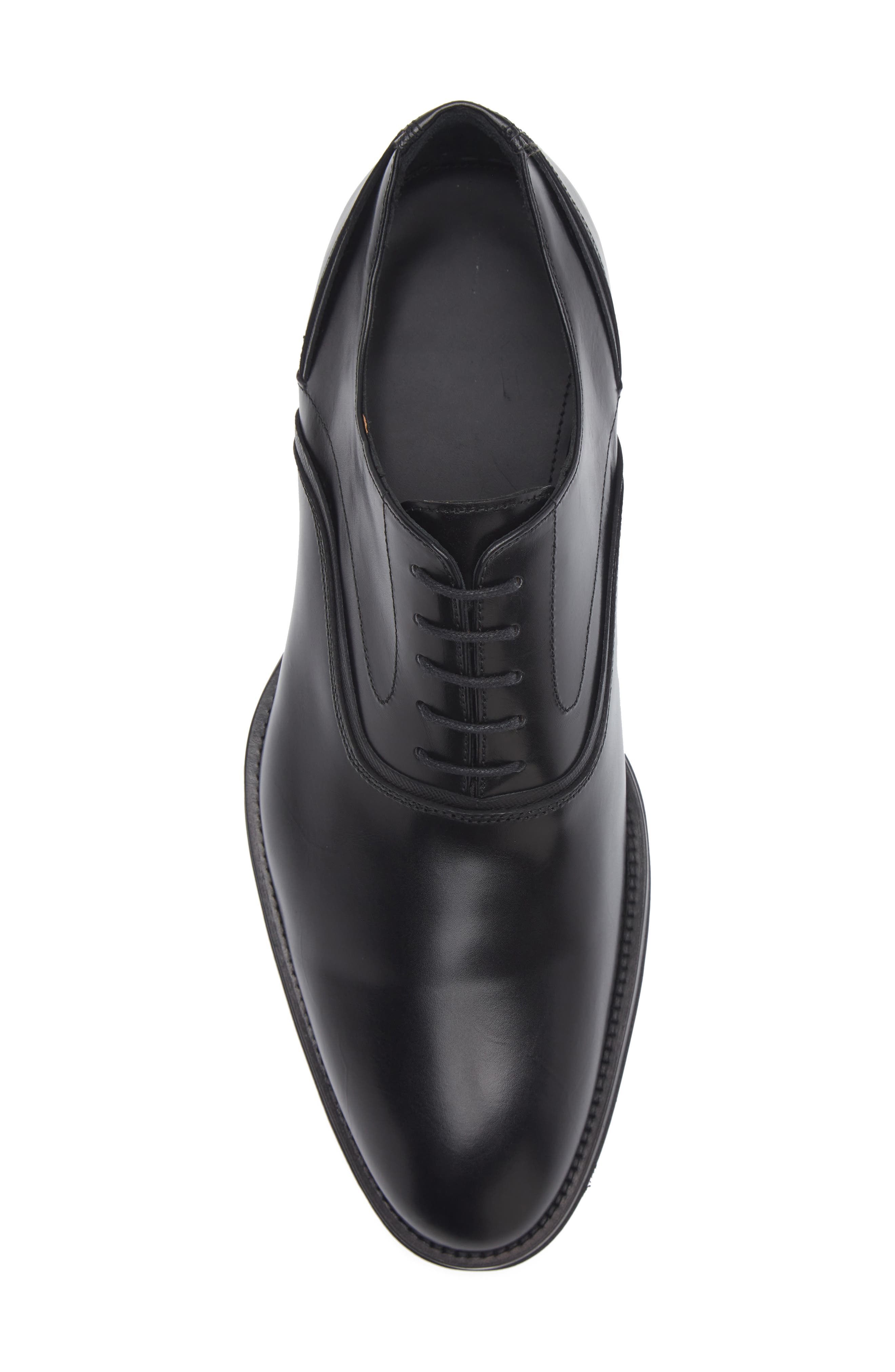 Sleek Plain Toe Oxford, Alternate, color, BLACK