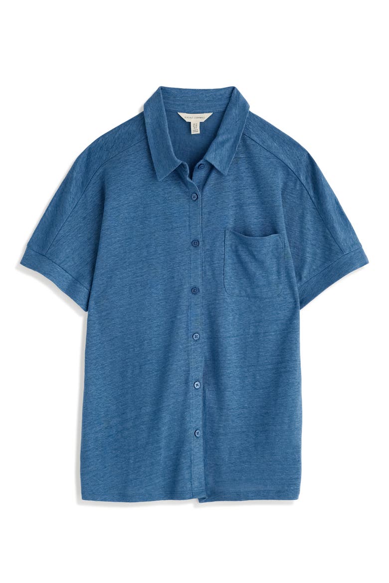 Parsley Fern Linen Button-Up Shirt, Alternate, color, SAILOR