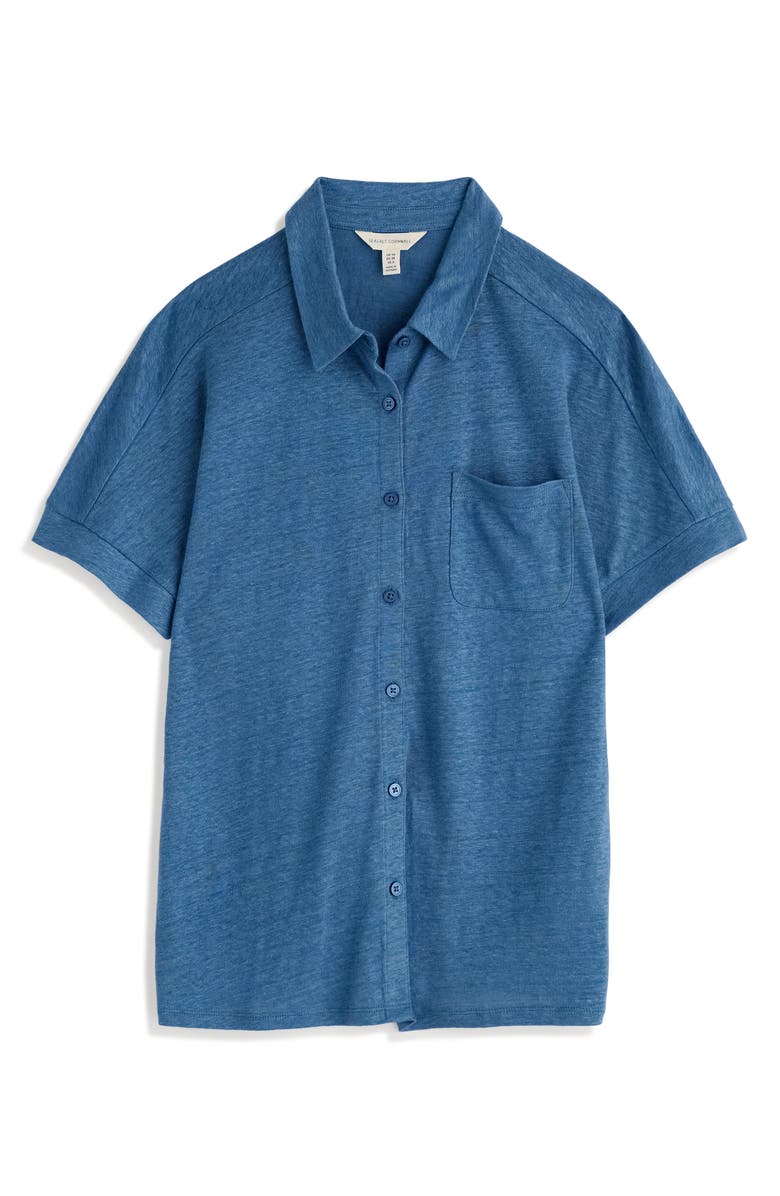 Seasalt Cornwall Parsley Fern Linen Button-Up Shirt, Alternate, color,