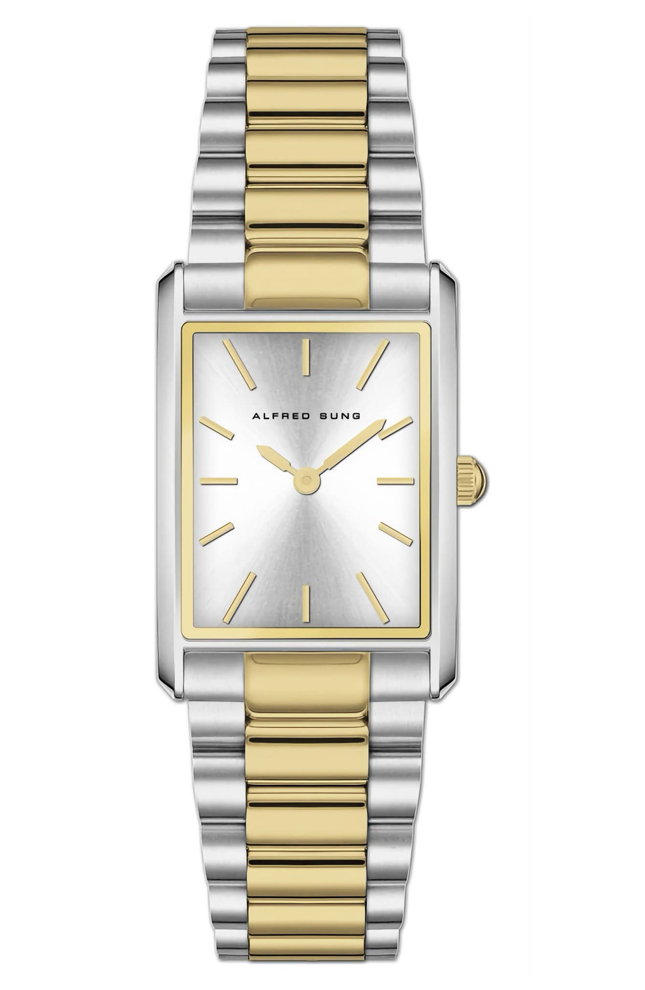 Alfred Sung Horizon Rectangular Bracelet Watch, 22mm x 32mm