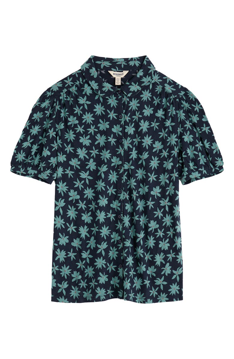 Seasalt Cornwall Embrace Floral Button-Up Shirt, Alternate, color, Tropic Bloom Maritime