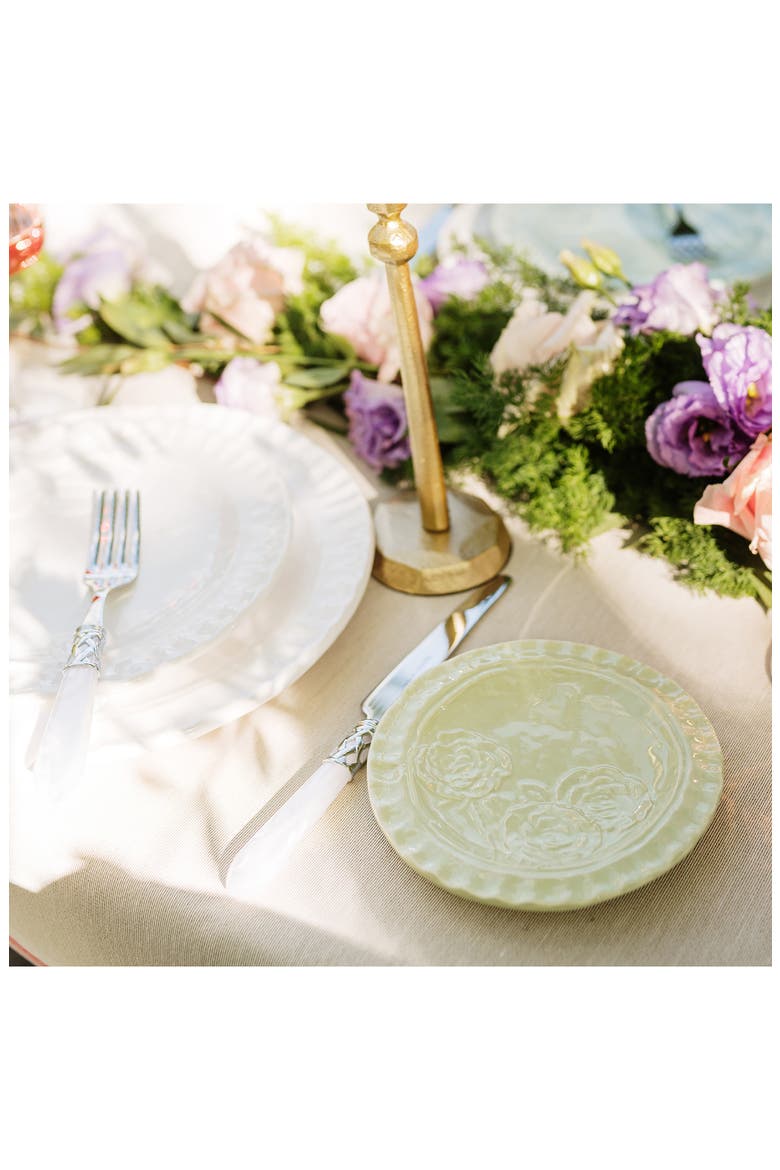 Pietri Fiori Canape Plate, Alternate, color, GREEN