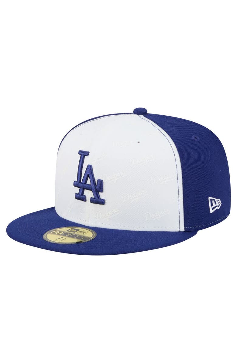 New Era Men's New Era White/Royal Los Angeles Dodgers Repeat 59FIFTY Fitted Hat, Main, color, White