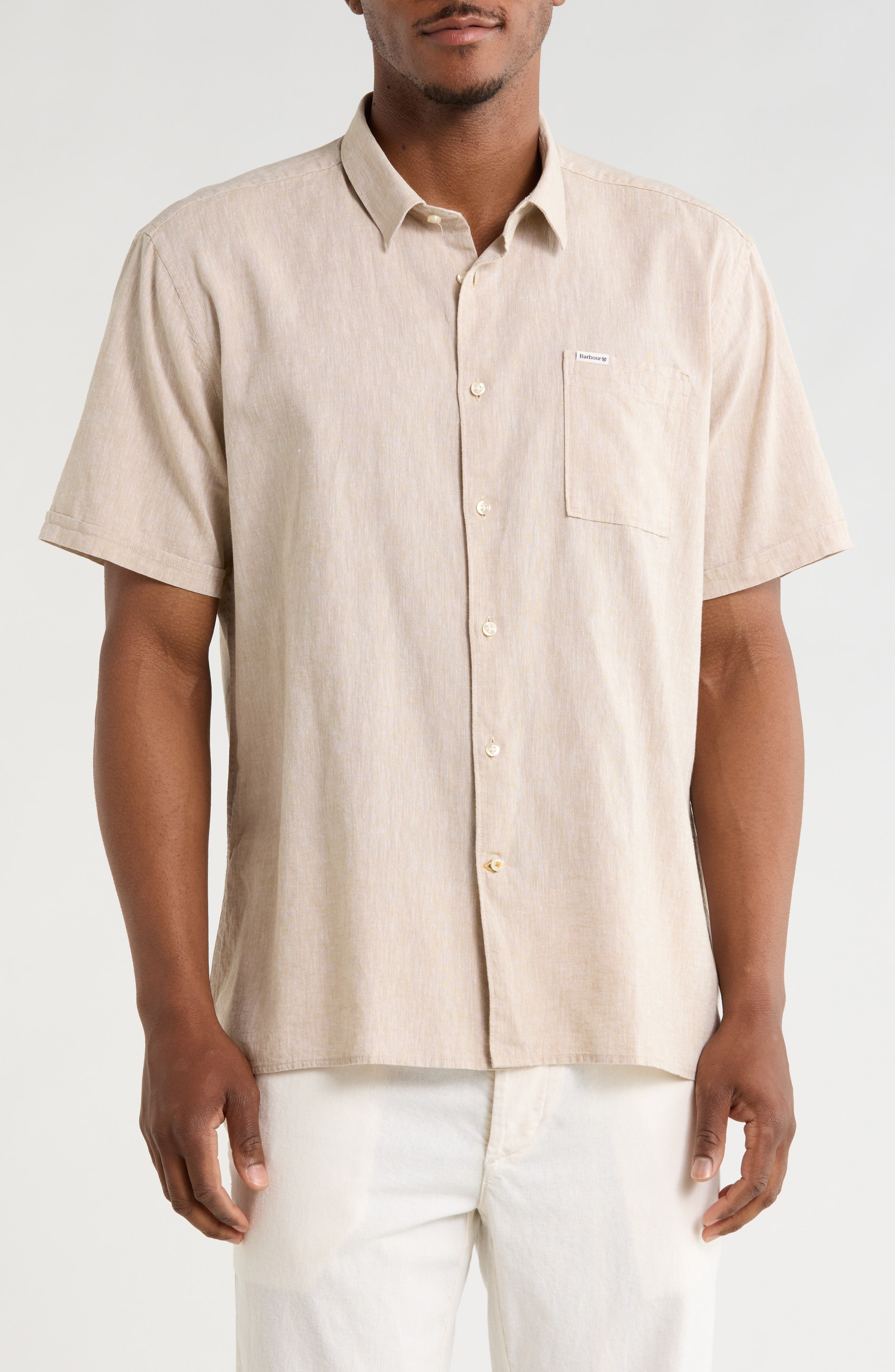 Barbour Nelson Linen & Cotton Button-Up Shirt