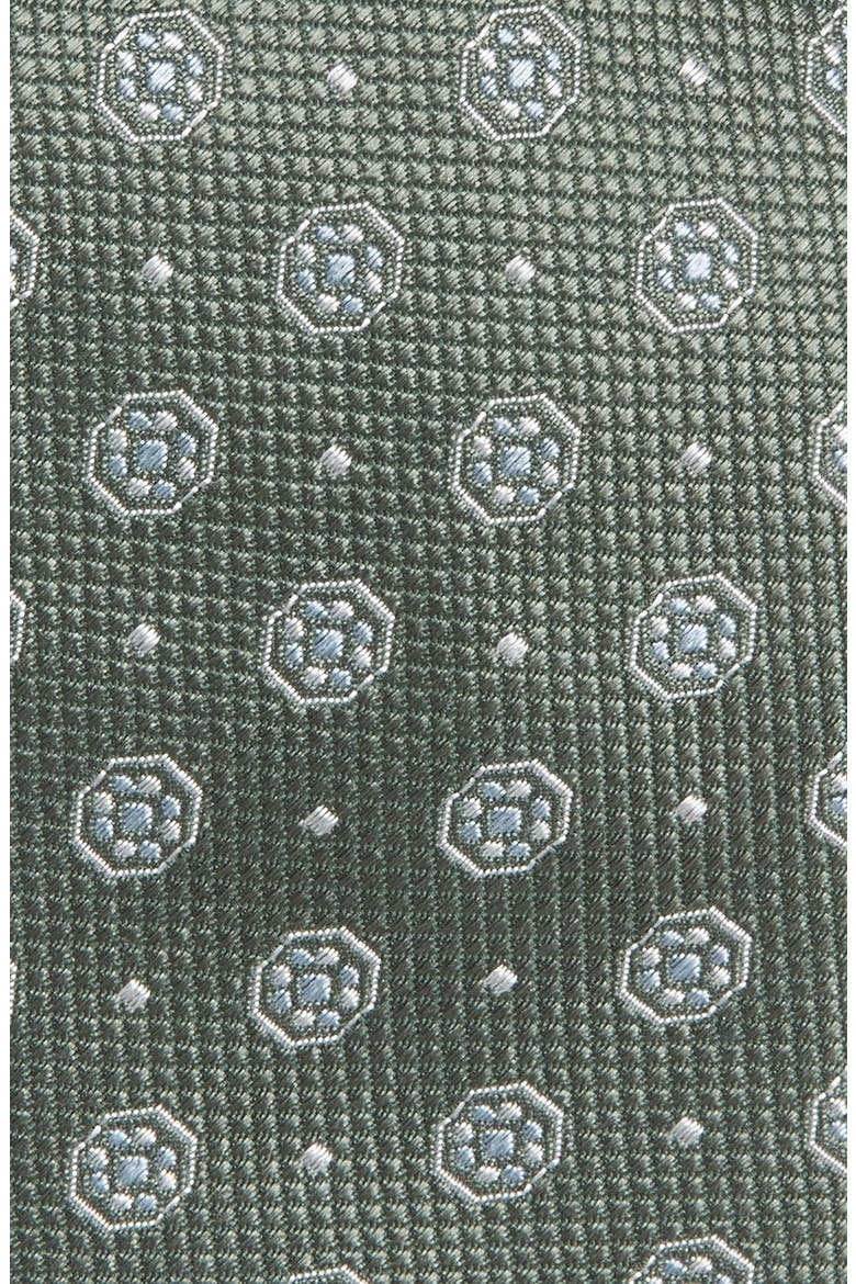 Medallion Silk Tie, Alternate, color, LIGHT GREEN