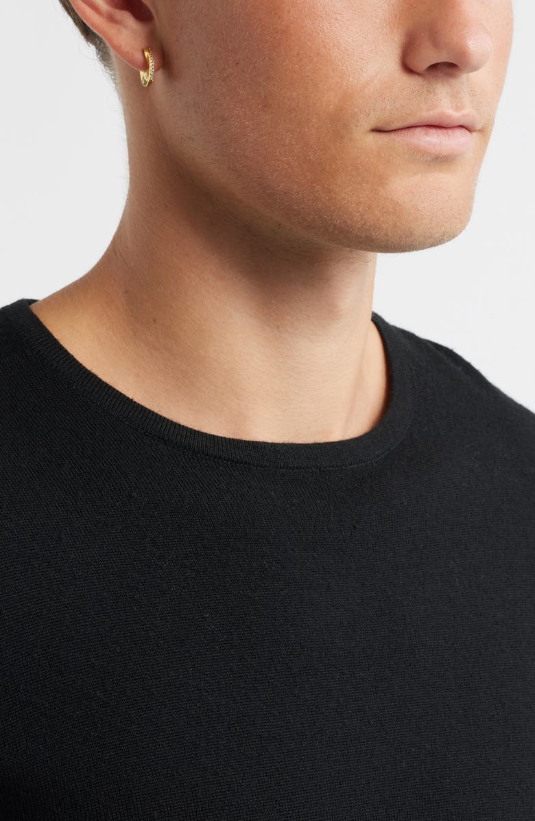 Nordstrom Cubic Zirconia Huggie Hoop Earrings, Alternate, color, 14K Gold Plated