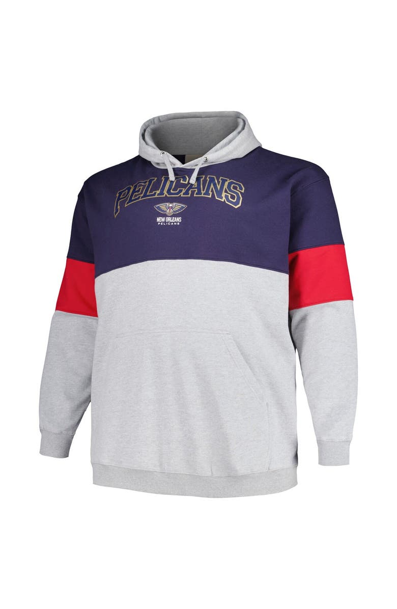 FANATICS Men's Fanatics Branded Navy/Red New Orleans Pelicans Big & Tall Pullover Hoodie, Alternate, color, Navy