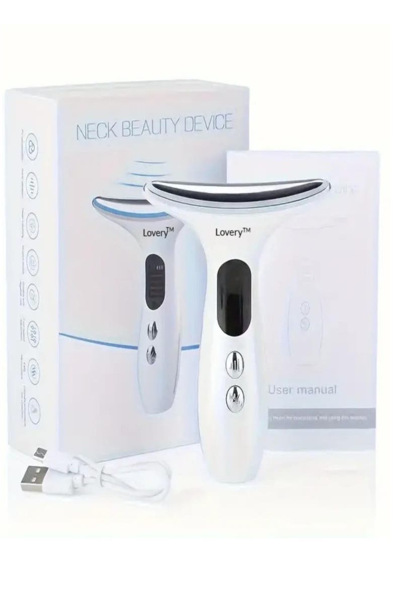 Lovery Light based multifunctional Face and Neck Beauty Massager wand, Skin care tool, Alternate, color, White