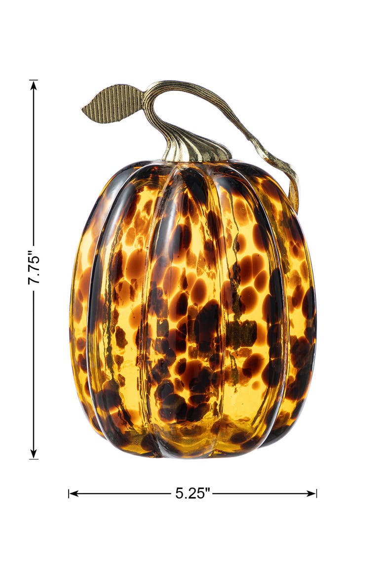 Fall Multi-Style Short Glass Pumpkins, Alternate, color, Black