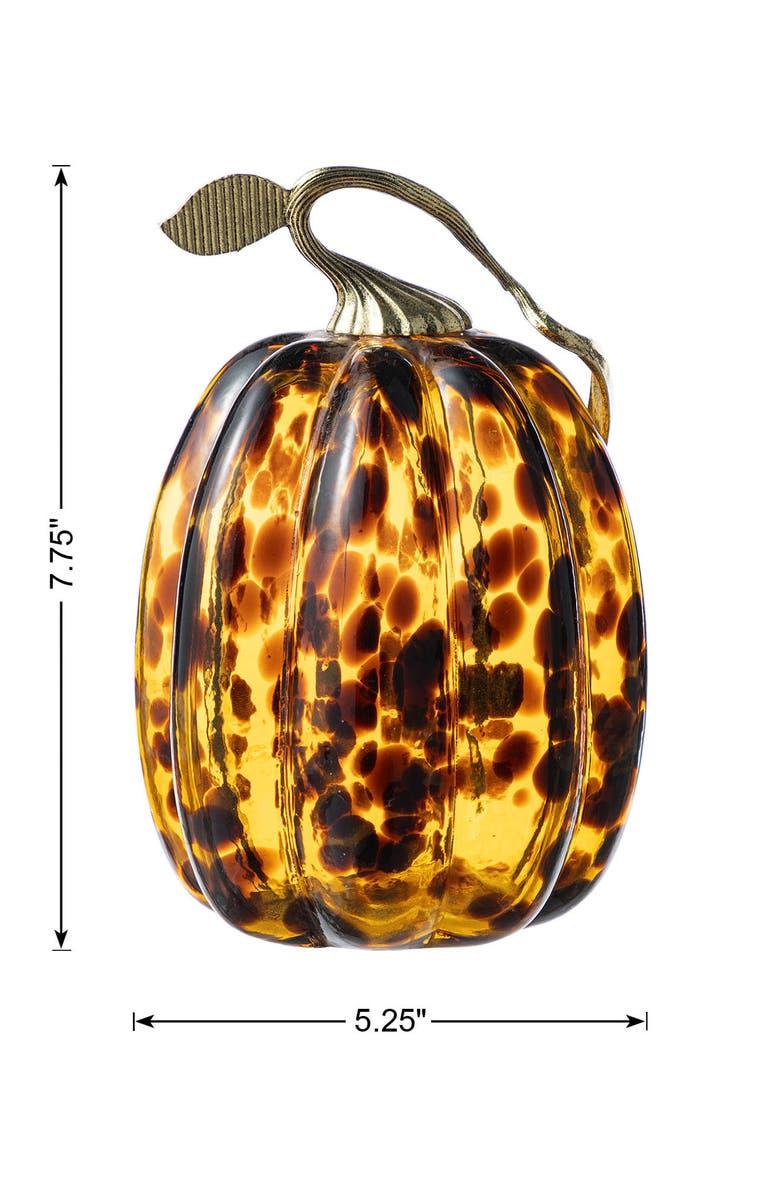 Glitzhome Fall Multi-Style Short Glass Pumpkins, Alternate, color, 
