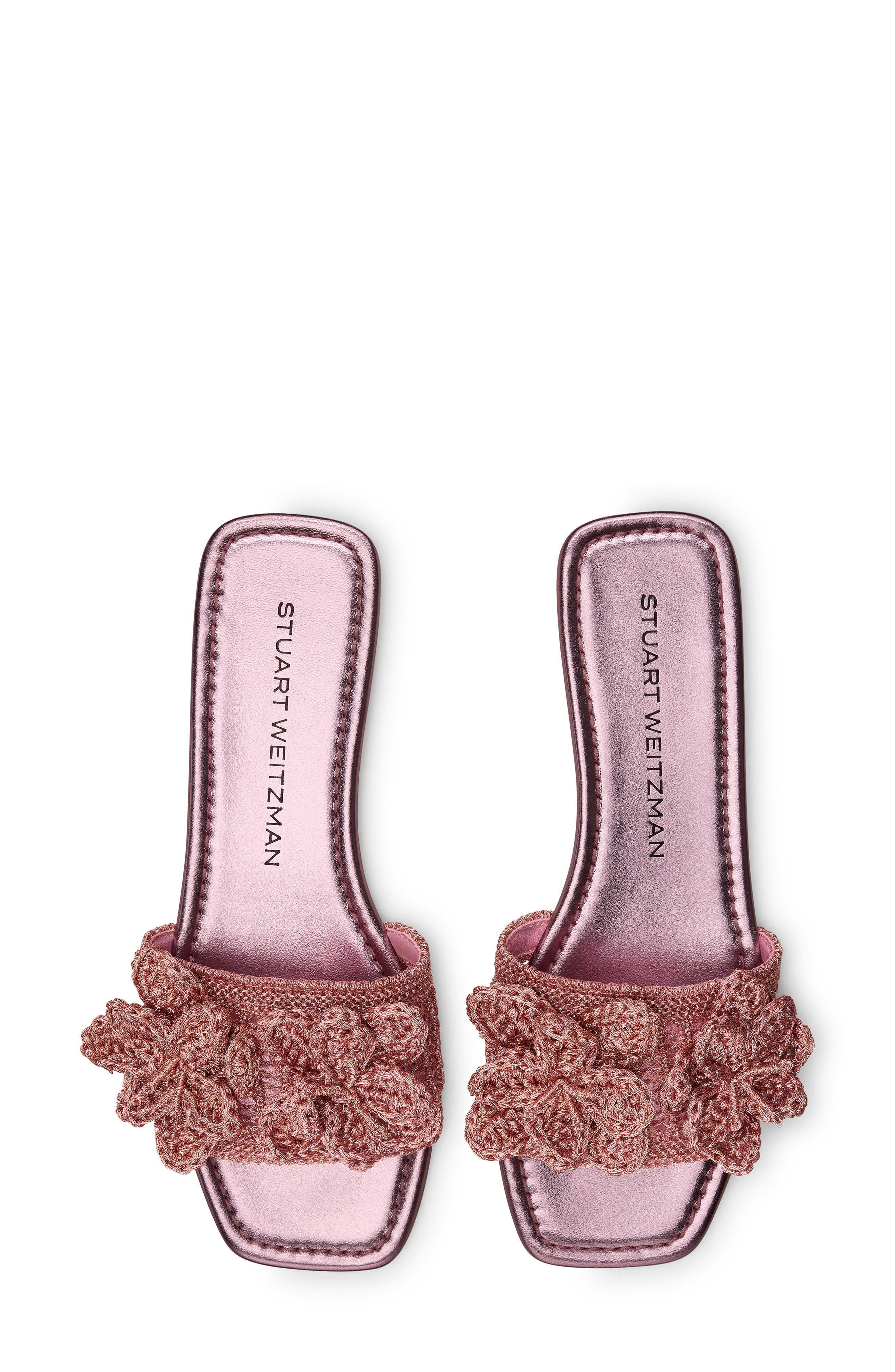Stuart Weitzman Lotus Slide Sandal, Alternate, color, Pink Sand
