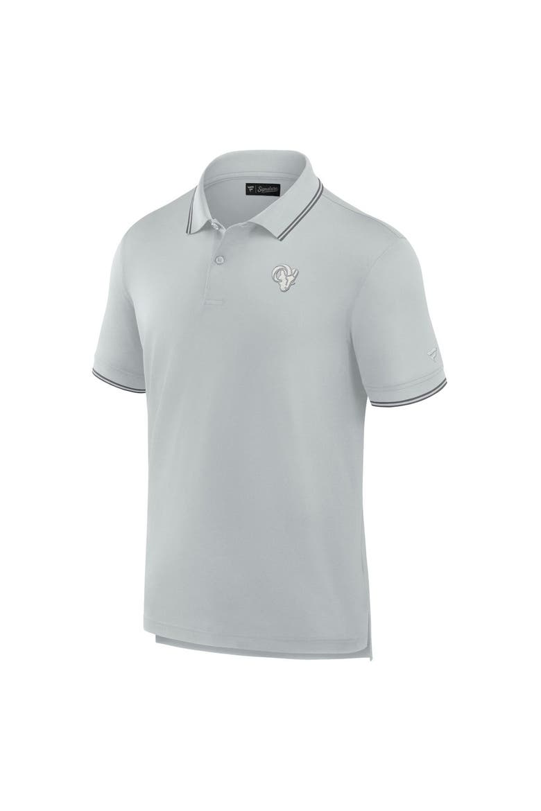 Men's Fanatics Signature Gray Los Angeles Rams Pique Polo Shirt, Alternate, color, Gray