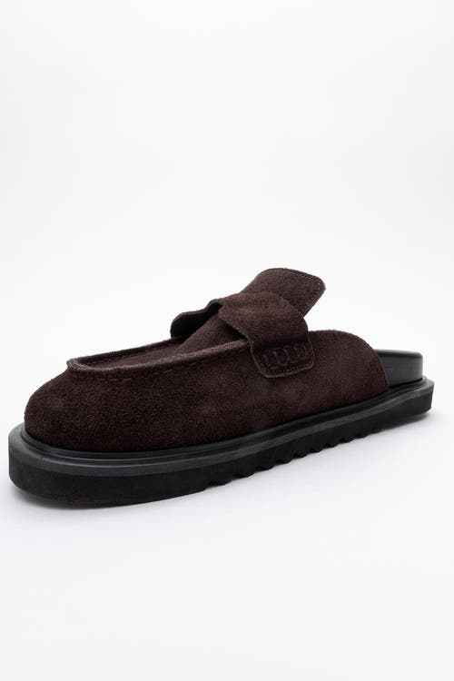 Forever & Always Shoes Laven Suede Leather Clogs In Brown