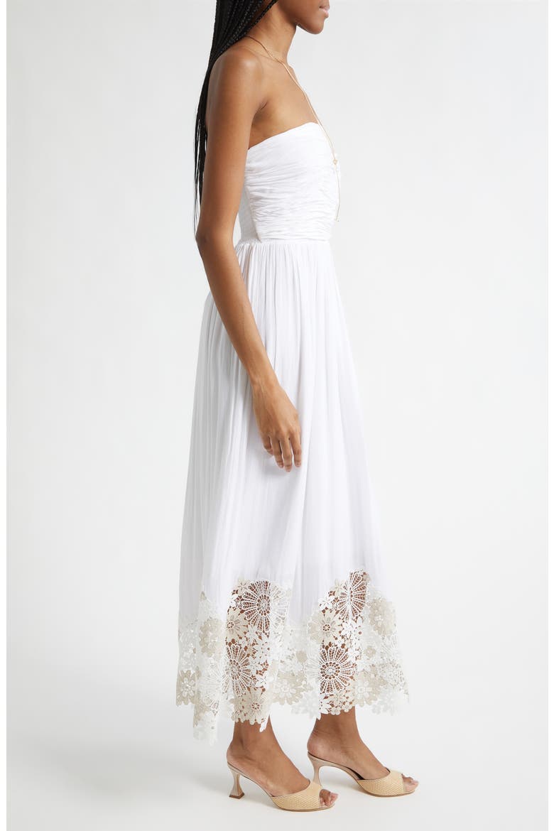 Milani Strapless Lace Detail Dress, Alternate, color, IVORY