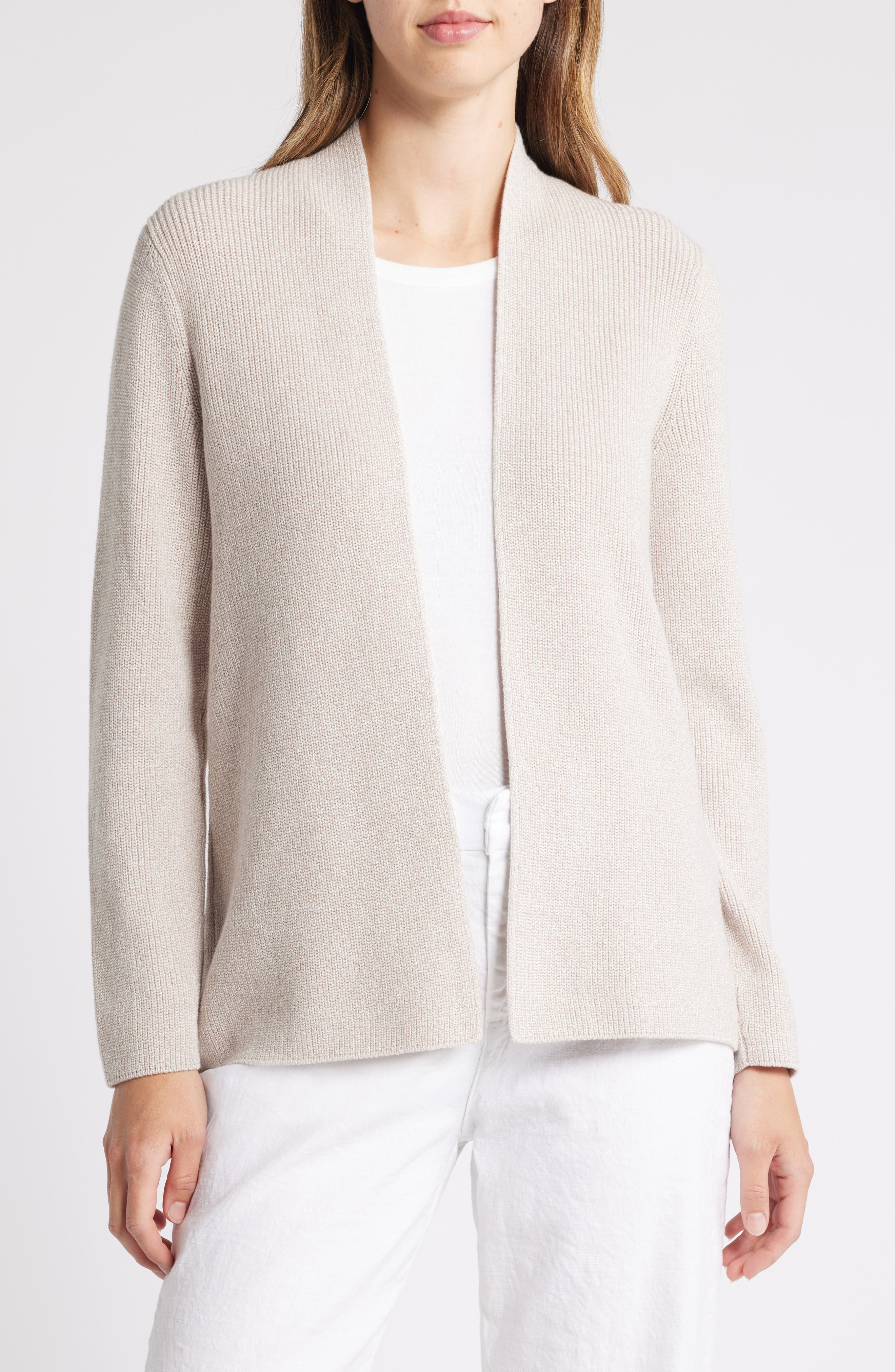 Organic Cotton Open Front Cardigan