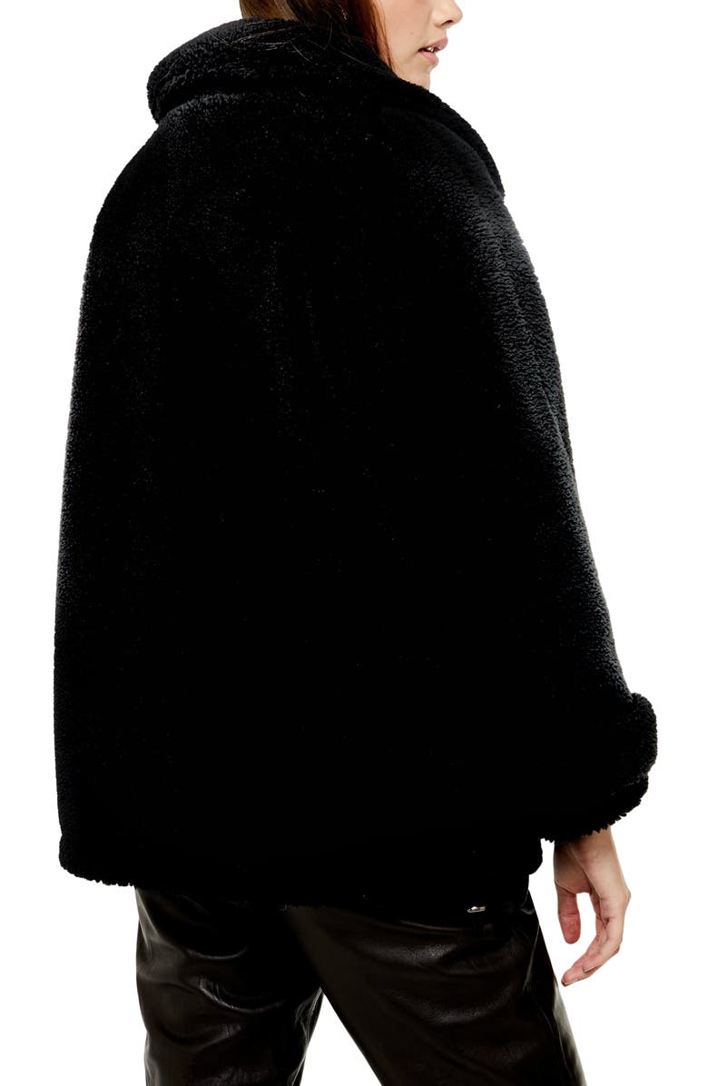 Topshop Fleece Jacket, Alternate, color,