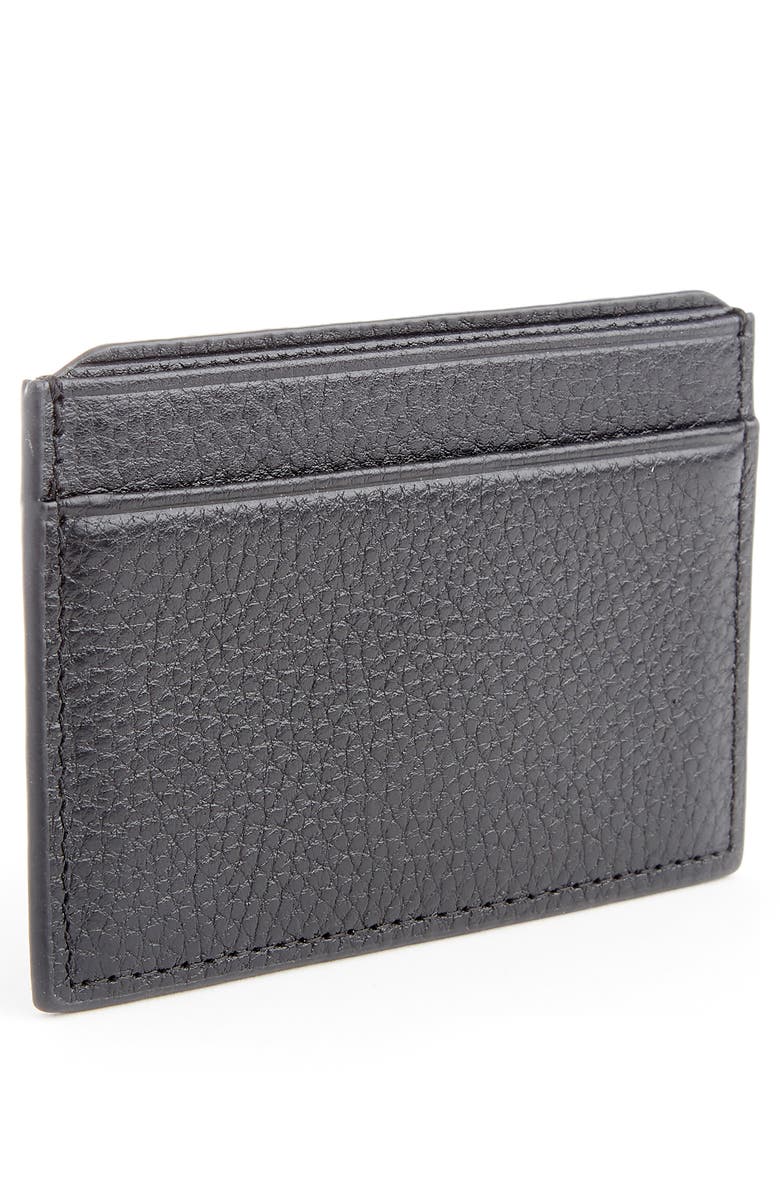 ROYCE New York Personalized RFID Leather Card Case, Alternate, color, Black- Deboss