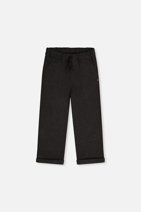 Stretch Twill Elastic Waist Side Pocket Pants