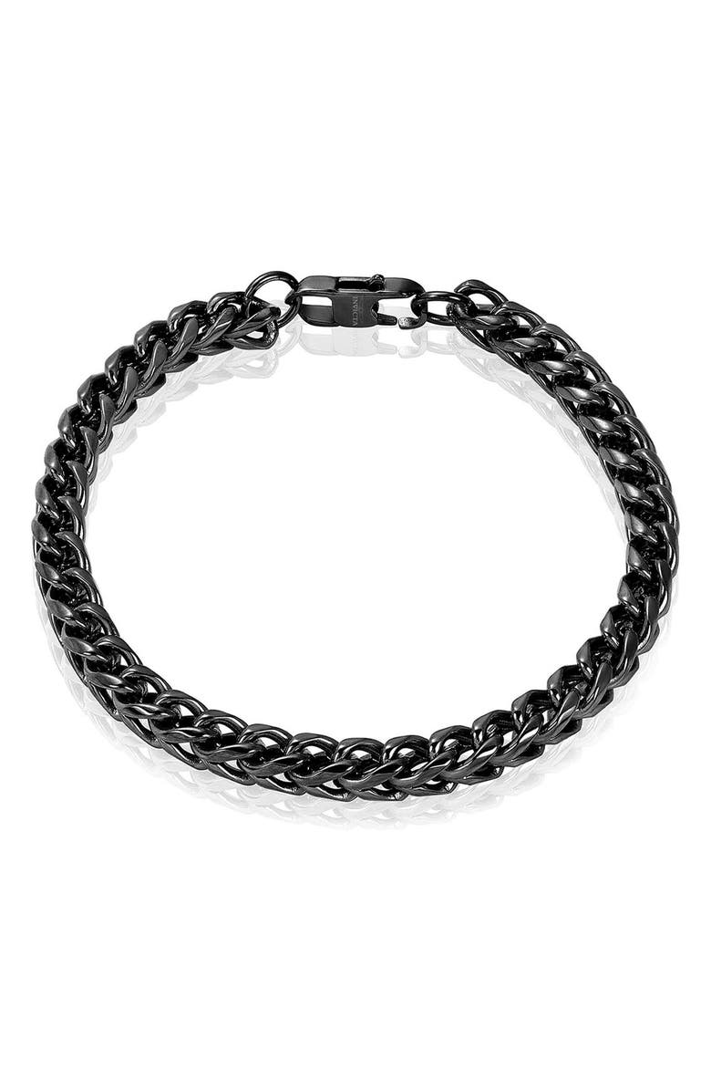 INVICTA Mens' 6mm Franco Chain Bracelet, Main, color, Black