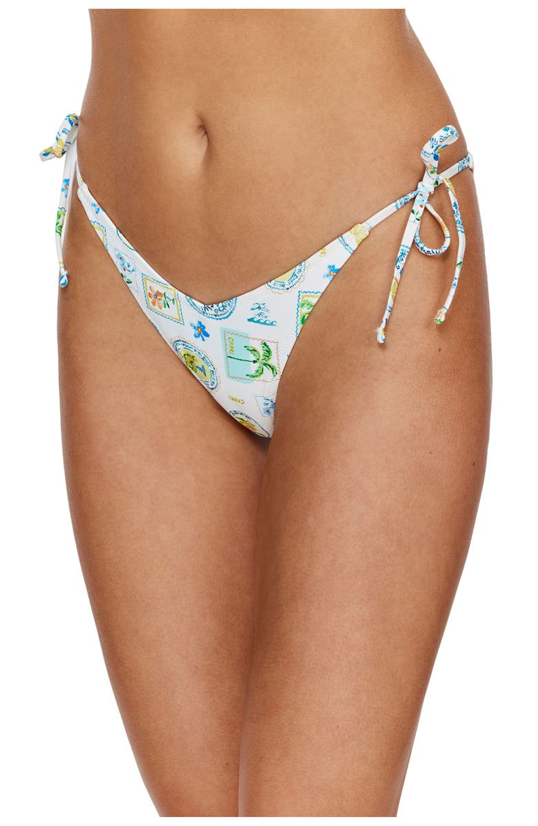 Flirtt Gottex Capri Vibes Side Tie Bikini Bottom, Main, color, White