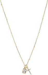 BY ADINA EDEN CZ Multi Charm Dangling Necklace
