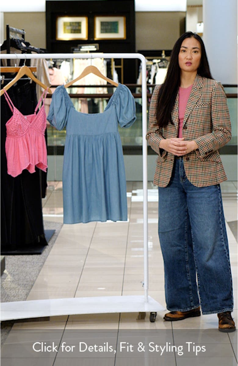 Puff Sleeve Babydoll Minidress, sales video thumbnail