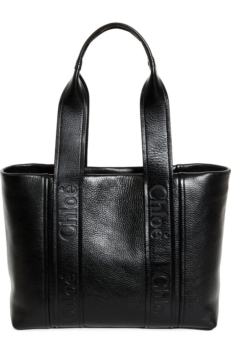 Chloé Woody Leather Tote, Main, color,