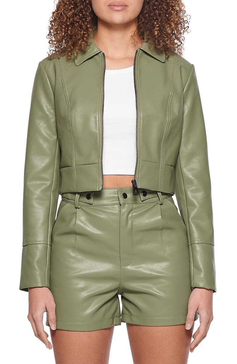 elevenparis Faux Leather Jacket, Main, color,