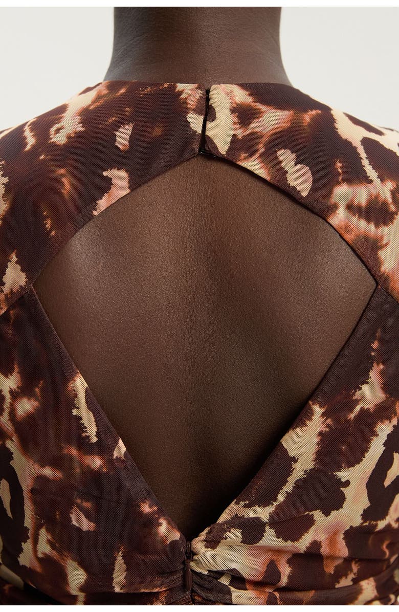 Karen Millen Sculpted Ruched Maxi Dress, Alternate, color, Multi