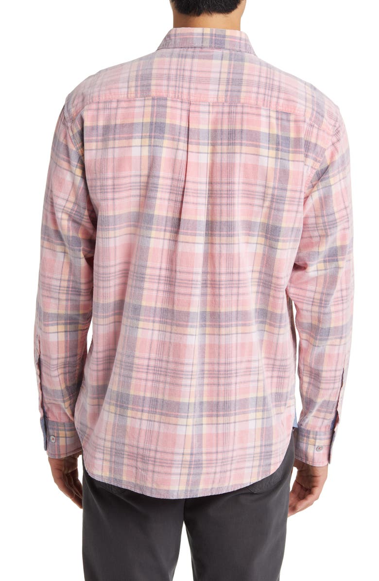 Tommy Bahama Coastline Tranquil Check Cotton Corduroy Button-Up Shirt, Alternate, color, Candy Rose