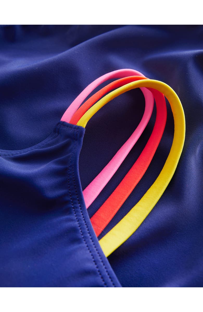 Mini Boden Kids' Crisscross One-Piece Swimsuit, Alternate, color, 