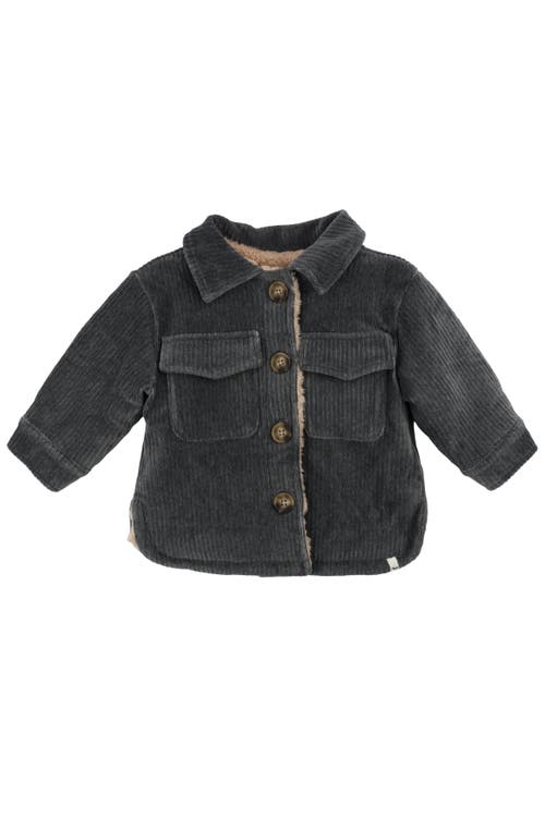 Oh Baby ! Corduroy With Snowdrift Shacket In Gray