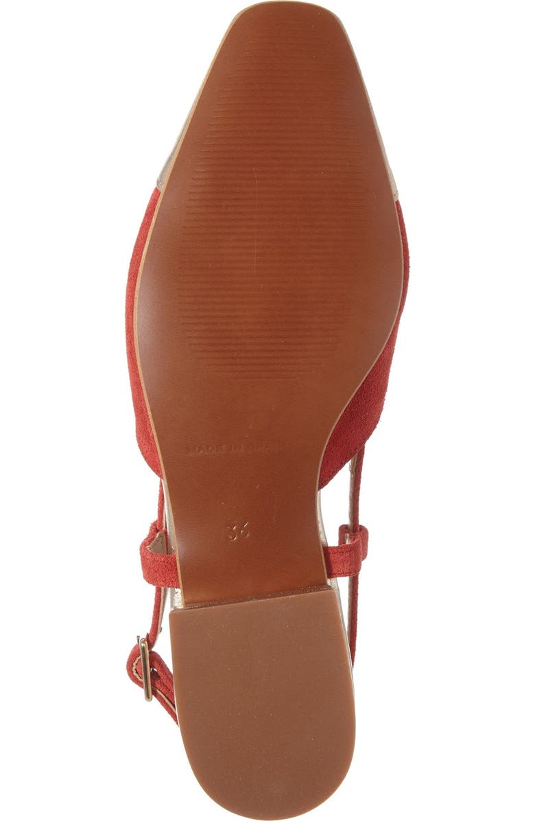 Topshop 'Kiss Me' Cap Toe Slingback Flat, Alternate, color,