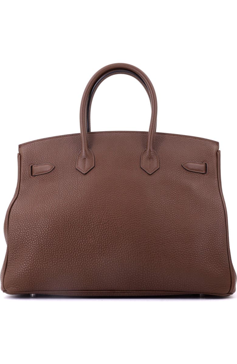 Pre-Owned Hermes Birkin Handbag Brown Togo with Palladium Hardware 35, Alternate, color, Brulee