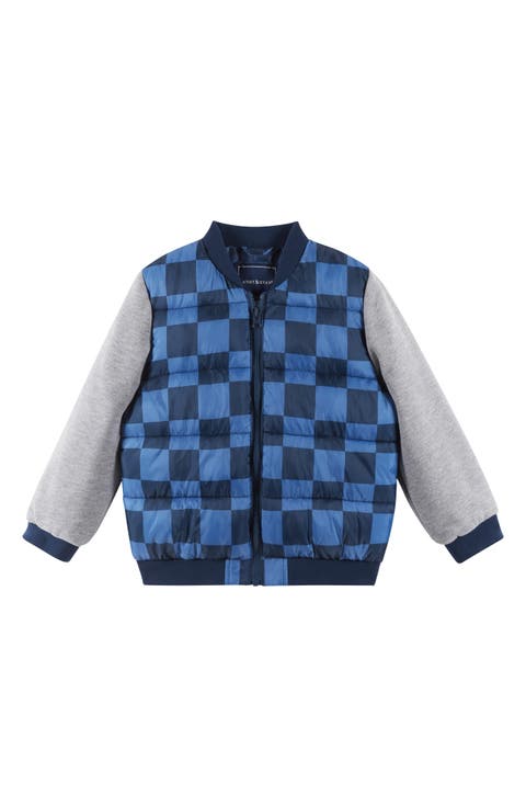 Kids' Knit Sleeve Channel Quilted Jacket (Toddler, Little Kid & Big Kid)