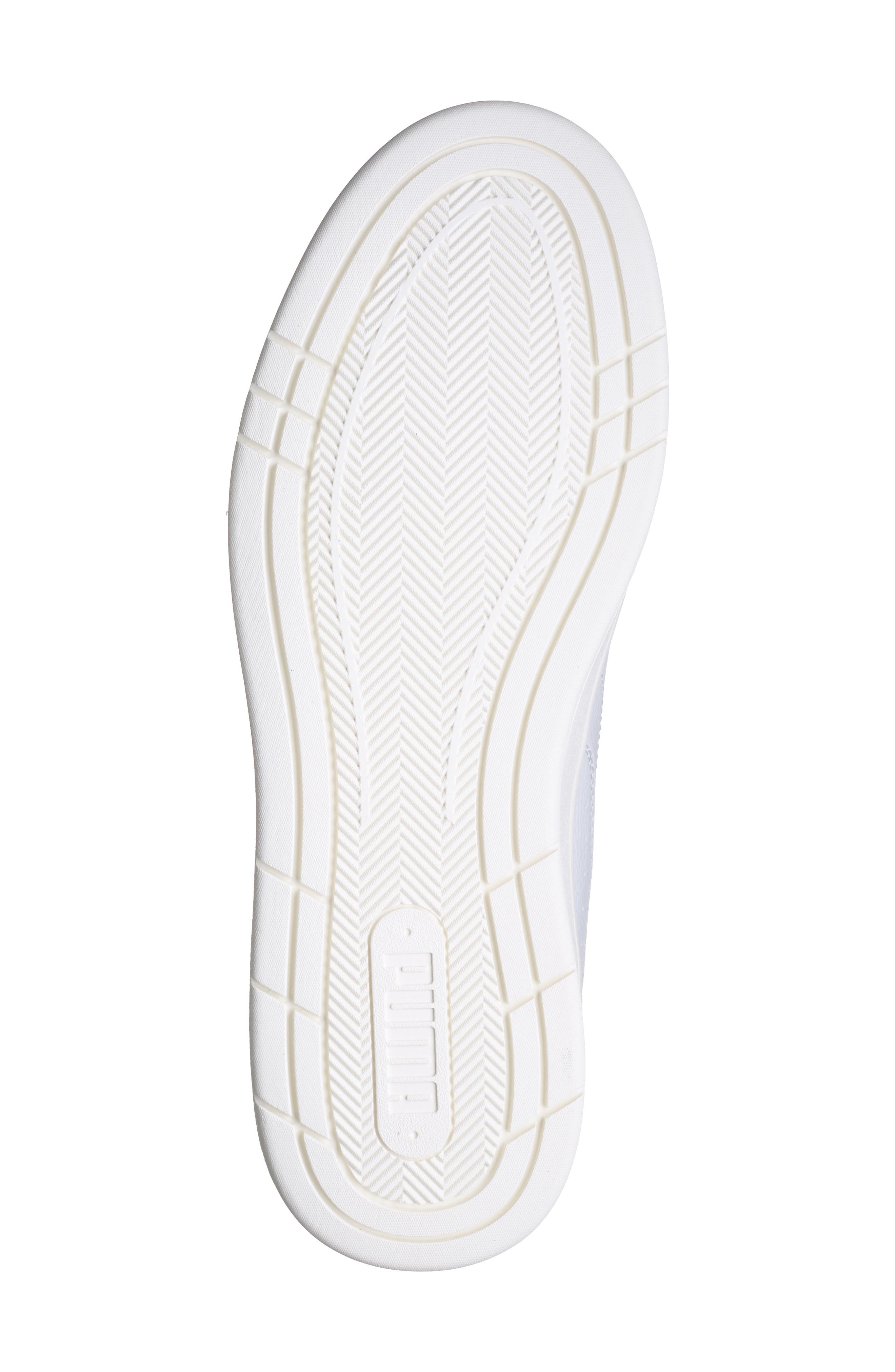 PUMA Court Classico Sneaker, Alternate, color, Puma White-Puma White-Green